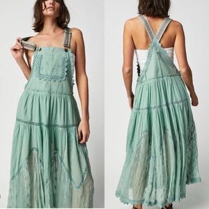 SOLD - NWOT Free People Trails End Lace Crochet Vintage
Overalls Dress Skirtall